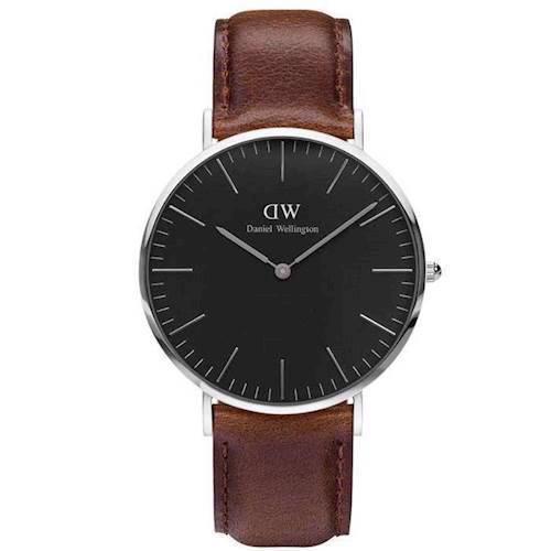 Image of rustfri stål Classic Black Bristol quartz Herre ur fra Daniel Wellington